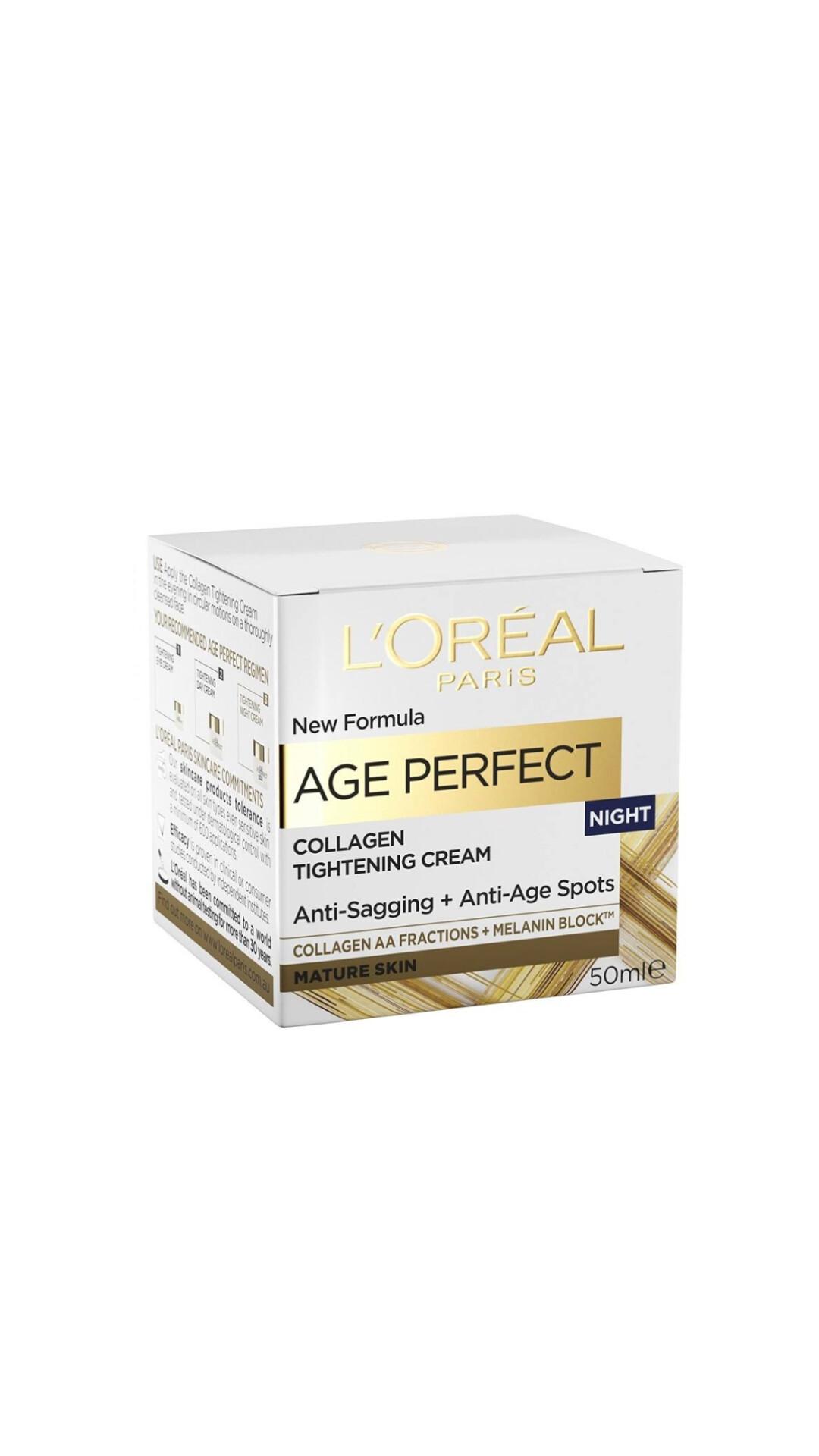 کرم شب سفت‌کننده لورآل مدل Age Perfect Collagen Tightening حجم ۵۰ میلی‌لیتر