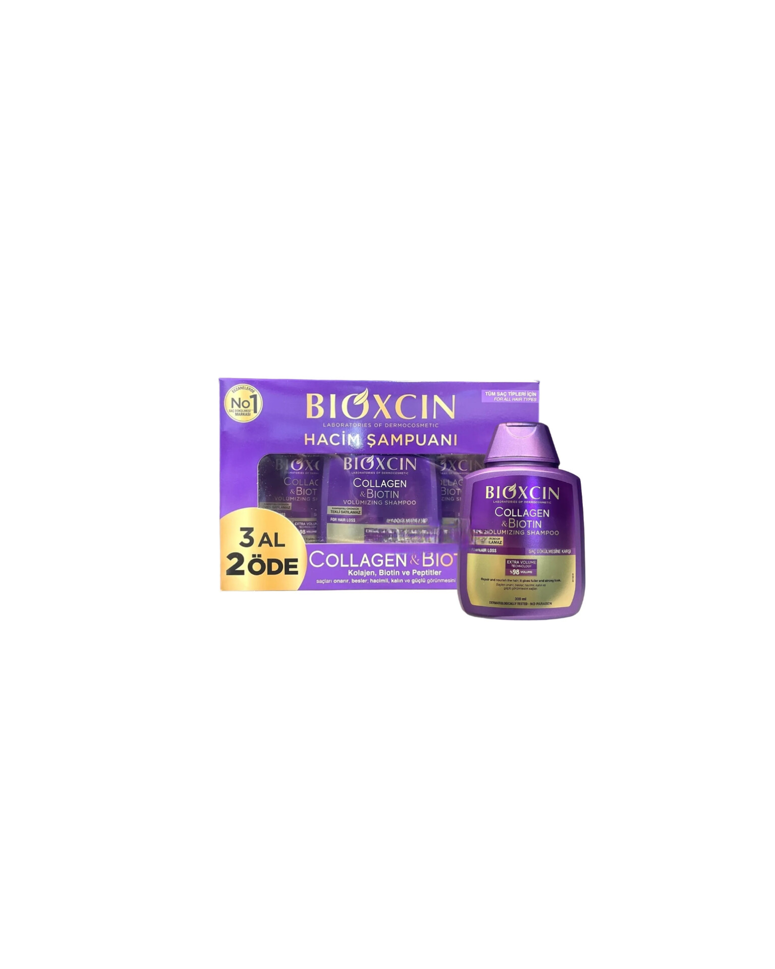 (Collagen & Biotin)شامپو بیوکسین بنفش